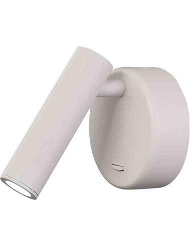 Aplique lector LED con interruptor PREA, 3W luz cálida 3000K, varios colores