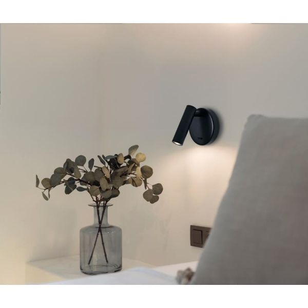 Aplique lector LED con interruptor PREA, 3W luz cálida 3000K, varios colores