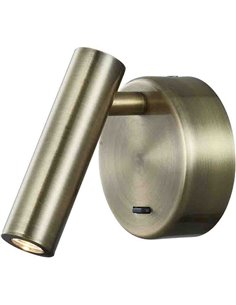 Aplique lector LED con interruptor PREA, 3W luz cálida 3000K, varios colores