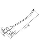 Medidas Cable adaptador crimpable transparente para tira LED 220 V AC COB con tapón y cables pelados