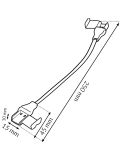 Medidas Cable doble adaptador crimpable transparente para tira LED 220 V AC COB 300 mm