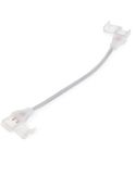 Cable doble adaptador crimpable transparente para tira LED 220 V AC COB 300 mm