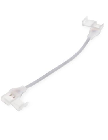 Cable doble adaptador crimpable transparente para tira LED 220 V AC COB 300 mm