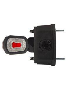Buzina de sinalização LED curta com sensor de marcha à ré, 3 funções, homologada para 12/24V R1 A SM1