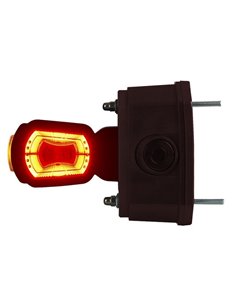 Buzina de sinalização LED curta com sensor de marcha à ré, 3 funções, homologada para 12/24V R1 A SM1 2