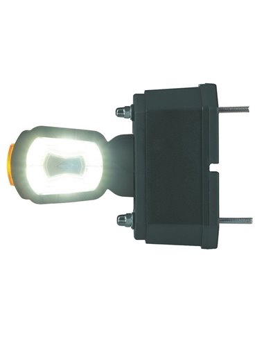 Avertisseur sonore court à LED avec capteur de recul, 3 fonctions, homologué 12/24 V R1 A SM1