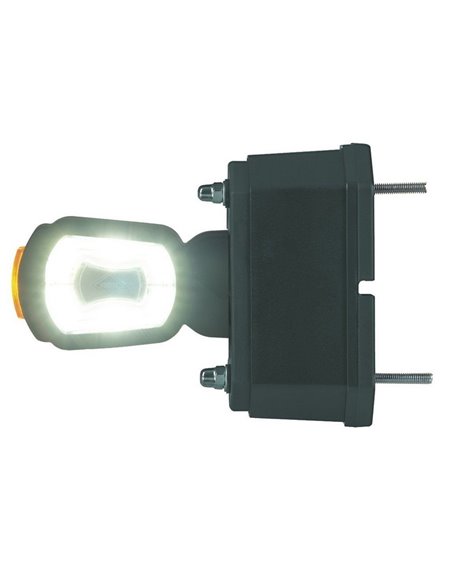 Buzina de sinalização LED curta com sensor de marcha à ré, 3 funções, homologada para 12/24V R1 A SM1