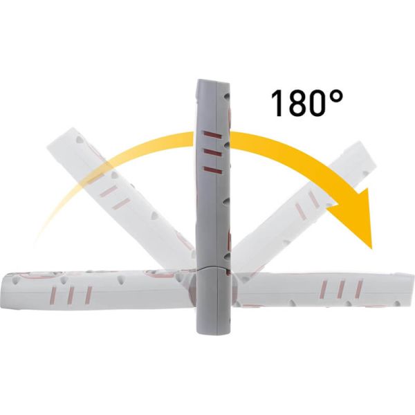 Lâmpada de inspeção LED recarregável 700 – 700 lm, 7 W, IP65 IK09, dobrável a 180°, com ímã e ganchos.