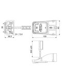 Piloto de galibo LED delantero LD 2747/ZP con soporte flexible, 12/24V Neón homologado A IP68