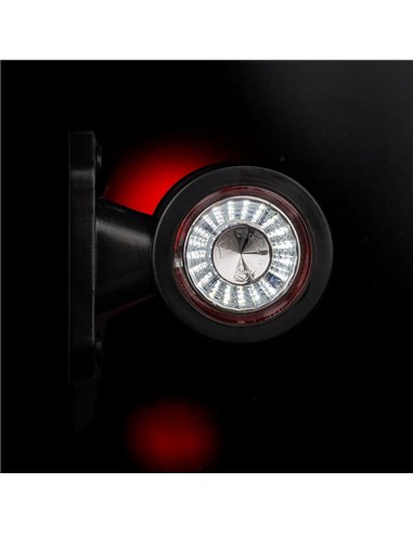 Buzina de LED LD 721, curta e reta, dianteira/traseira, 12/24V, homologada para as marcas R1 e A.