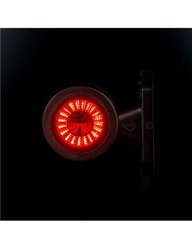 Buzina de LED LD 721, curta e reta, dianteira/traseira, 12/24V, homologada para as marcas R1 e A.