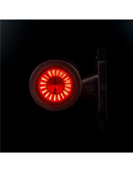 Buzina de LED LD 721, curta e reta, dianteira/traseira, 12/24V, homologada para as marcas R1 e A.