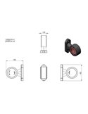 Cuerno LED LD 721 corto y recto, delantero/trasero 12/24V homologado R1 y A