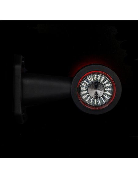 Cuerno LED LD 722 brazo largo y recto, sin mano, 12/24V homologado R1 y A