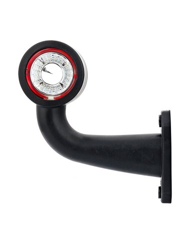 Cuerno LED brazo corto LD 723, forma de L, 12/24V homologado A y R1