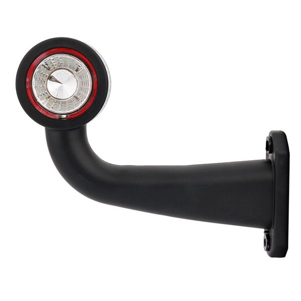 Cuerno LED brazo largo LD 724, forma de L, 12/24V homologado A y R1