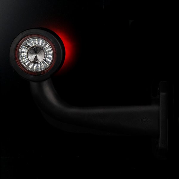 Cuerno LED brazo largo LD 724, forma de L, 12/24V homologado A y R1