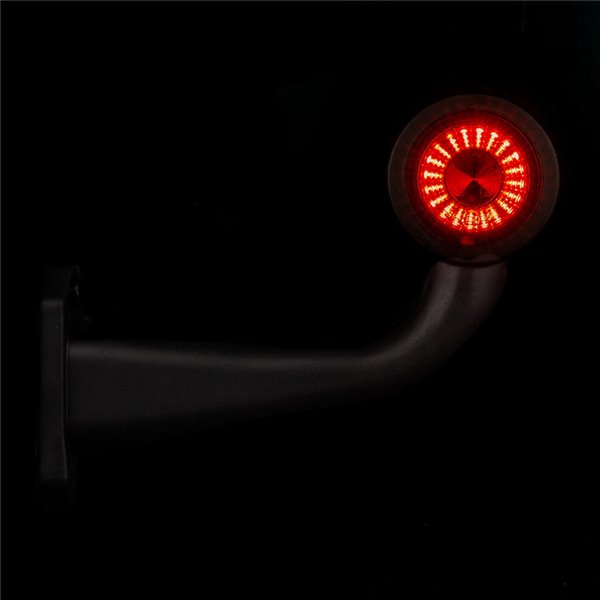 Buzina LED, braço longo LD 724, em formato de L, 12/24V, homologada A e R1