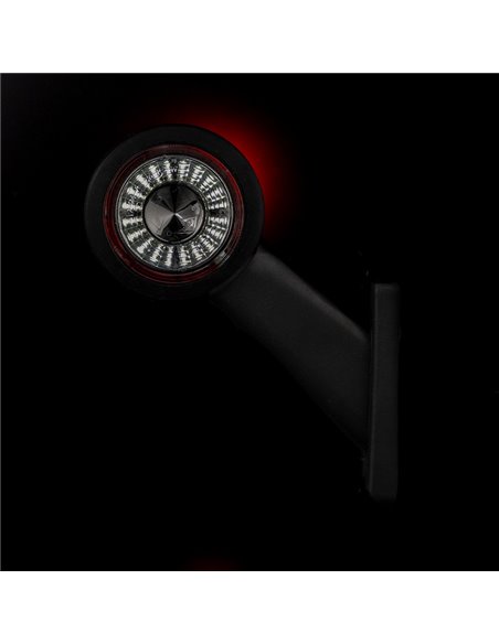 Buzina LED LD 725, braço curto, angulada, 12/24V, homologada A e R1