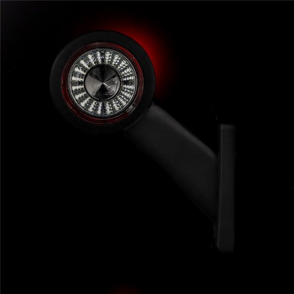 Klaxon LED LD 725, bras court, coudé, 12/24 V, homologué A et R1