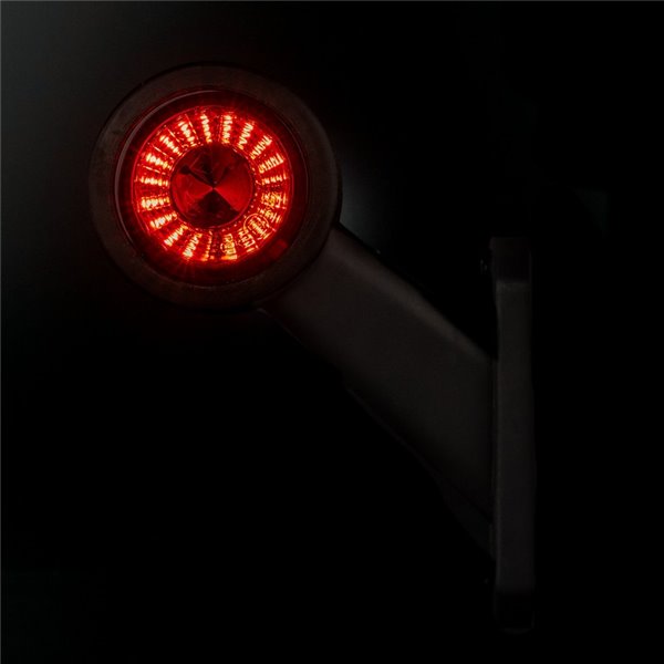 Buzina LED LD 725, braço curto, angulada, 12/24V, homologada A e R1