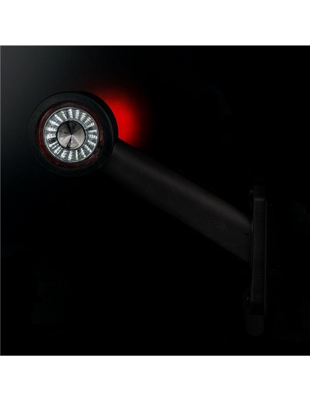 Buzina LED, braço longo LD 726, angulada, 12/24V, homologada A e R1