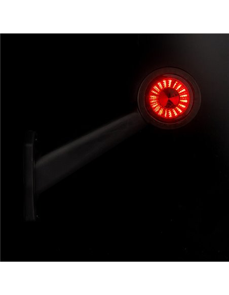 Klaxon à LED, bras long LD 726, coudé, 12/24 V, homologué A et R1