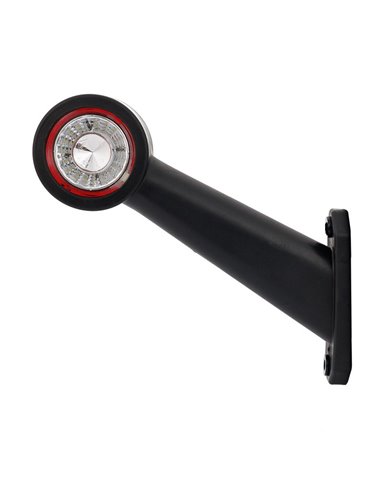 Klaxon à LED, bras long LD 726, coudé, 12/24 V, homologué A et R1