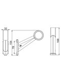 Cuerno LED brazo largo LD 726, inclinado, 12/24V homologado A y R1