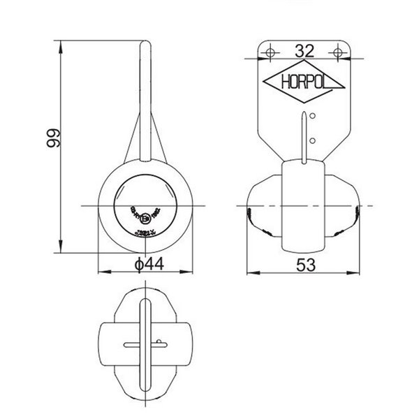 Luz LED de galibo 2 funciones, LD 368 L y P, 12/24V delantera/trasera R1 y A