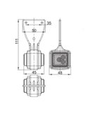 Piloto de galibo LED 2 funciones, LD 430 L y P, trasero/delantero 12/24V R1 y A