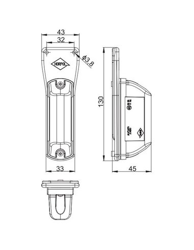 Feu de position à LED LD 731 L et P, 2 fonctions, arrière/avant 12/24 V R1 et A