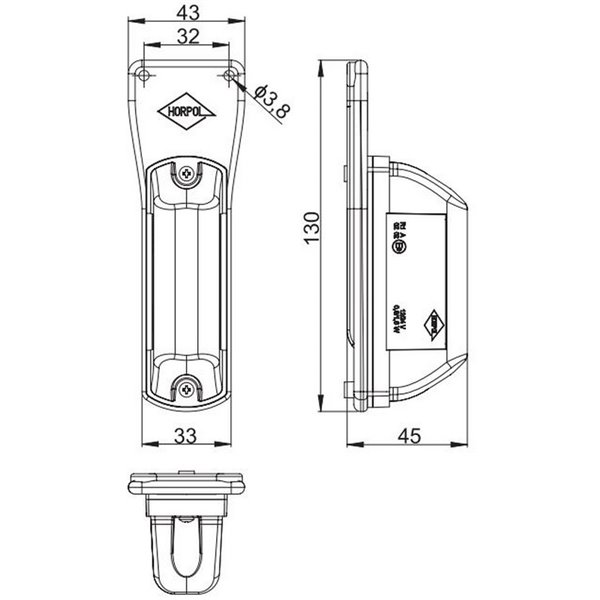Luz de sinalização LED LD 731 L e P, 2 funções, traseira/dianteira 12/24V R1 e A
