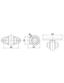 Piloto de galibo LD 465 2 funciones trasero/delantero LED 12/24V base ovalada R1 y A IP68