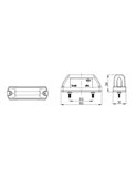 Piloto LED de galibo trasero LD 712 12/24V homologado R1 IP68