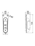 Galibo LED 2 funciones LD 2165 12/24V blanco/rojo con soporte colgante, homologada R1 A IP68