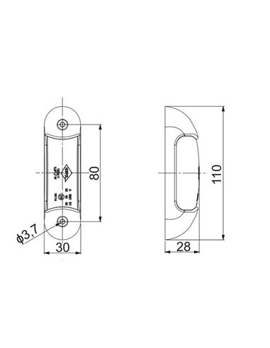 Luz LED de galibo LD 2164 2 funciones 12/24V blanco/rojo homologada R1 y A IP68