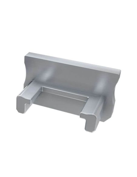 Tapa Final sin Agujero para Perfil Tipo A Gris