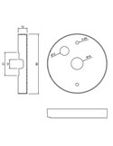 Base de techo redonda pequeña ROLLER blanca Ø8 cm, IP20