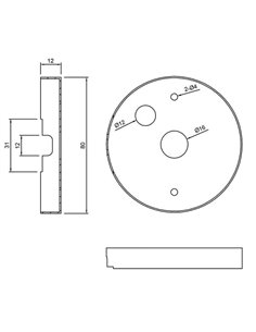 Base de techo redonda pequeña ROLLER negra Ø 8cm, IP20 2
