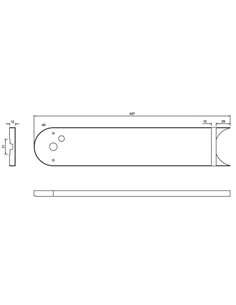Base de techo rectangular ROLLER blanca Ø 40cm, IP20 2