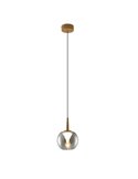 Lámpara colgante LED de cristal ANDRÓMEDA con base bola cromo 8939, 5W 500Lm, 3000K