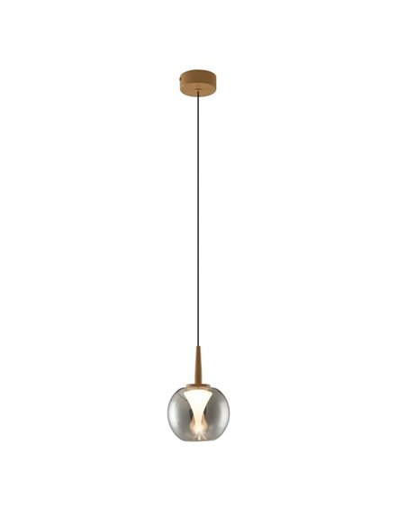 Lámpara colgante LED de cristal ANDRÓMEDA con base bola cromo 8939, 5W 500Lm, 3000K