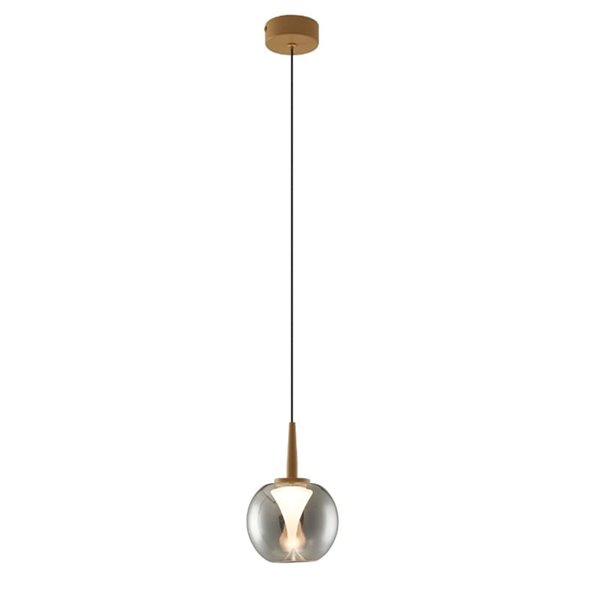 Lámpara colgante LED de cristal ANDRÓMEDA con base bola cromo 8939, 5W 500Lm, 3000K