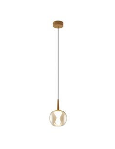 Lámpara colgante LED de cristal ANDRÓMEDA con base bola bronce 8940, 5W 500Lm, 3000K