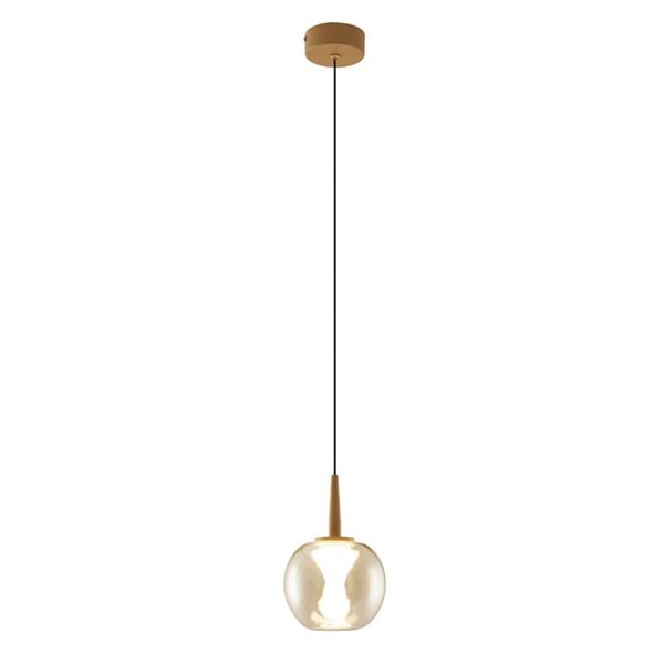 Lámpara colgante LED de cristal ANDRÓMEDA con base bola bronce 8940, 5W 500Lm, 3000K
