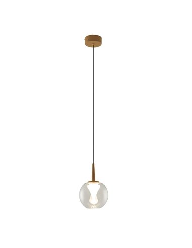 Lámpara colgante LED de cristal ANDRÓMEDA con base bola transparente 8941, 5W 500Lm, 3000K