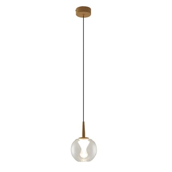 Lámpara colgante LED de cristal ANDRÓMEDA con base bola transparente 8941, 5W 500Lm, 3000K