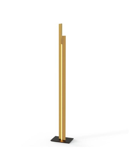Lámpara de pie LED de salón moderno 200cm MANHATTAN latón, regulable, 48W, 5900Lm, 3000K