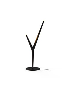 Luminária de mesa decorativa de LED com 2 lâmpadas, ARRECIFE preta, 4W 320lm 3000K